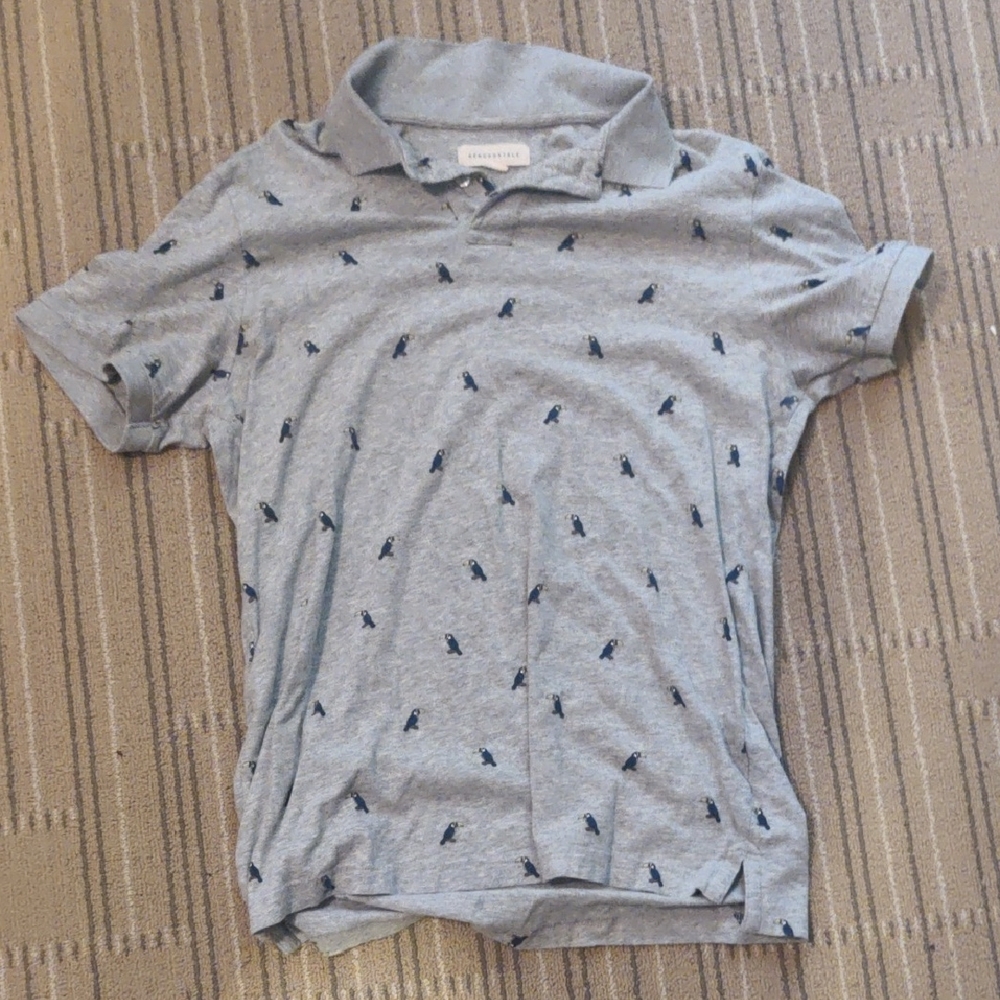 Gray Toucan Polo Shirt with Aeropostale